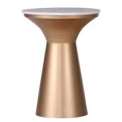 Jack & Alice Beistelltisch Juki - Terrazo / Metall - Mehrfarbig / Gold