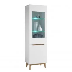 Mørteens Standvitrine Tenabo - Matt Weiß / Asteiche -Wohnzimmermöbel boutique en ligne 1000174303 191004 12413000004 DETAILS P000000001000174303