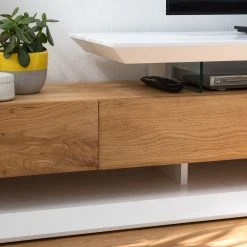 Fredriks TV-Lowboard Hensies - Matt Weiß / Asteiche -Wohnzimmermöbel boutique en ligne 1000174305 200117 07244800002 DETAILS P000000001000174305