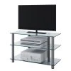 VCM TV-Rack Zumbo II - Aluminium / Glas - Schwarz
