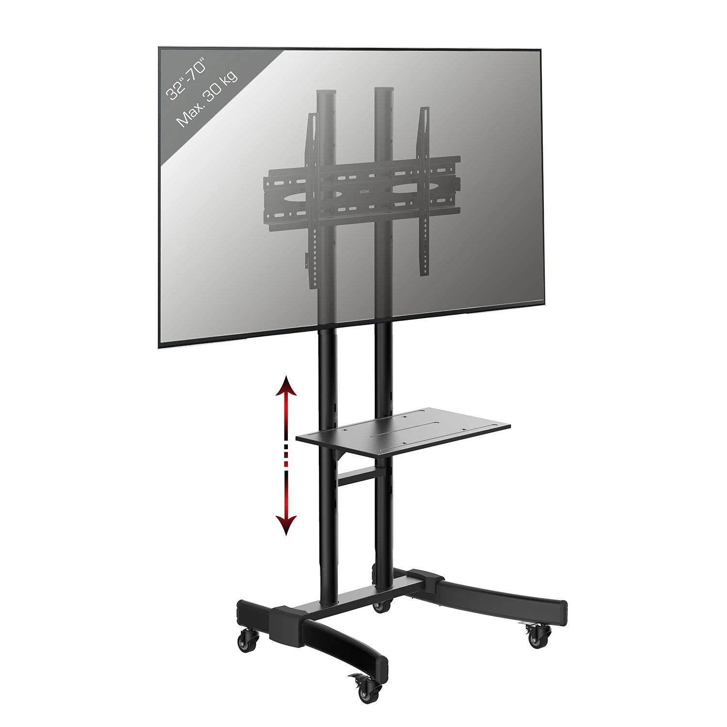 VCM TV-Rack B-MS - Höhe: 125 cm 2 VCM TV-Rack B-MS - Höhe: 125 cm – Bild 2