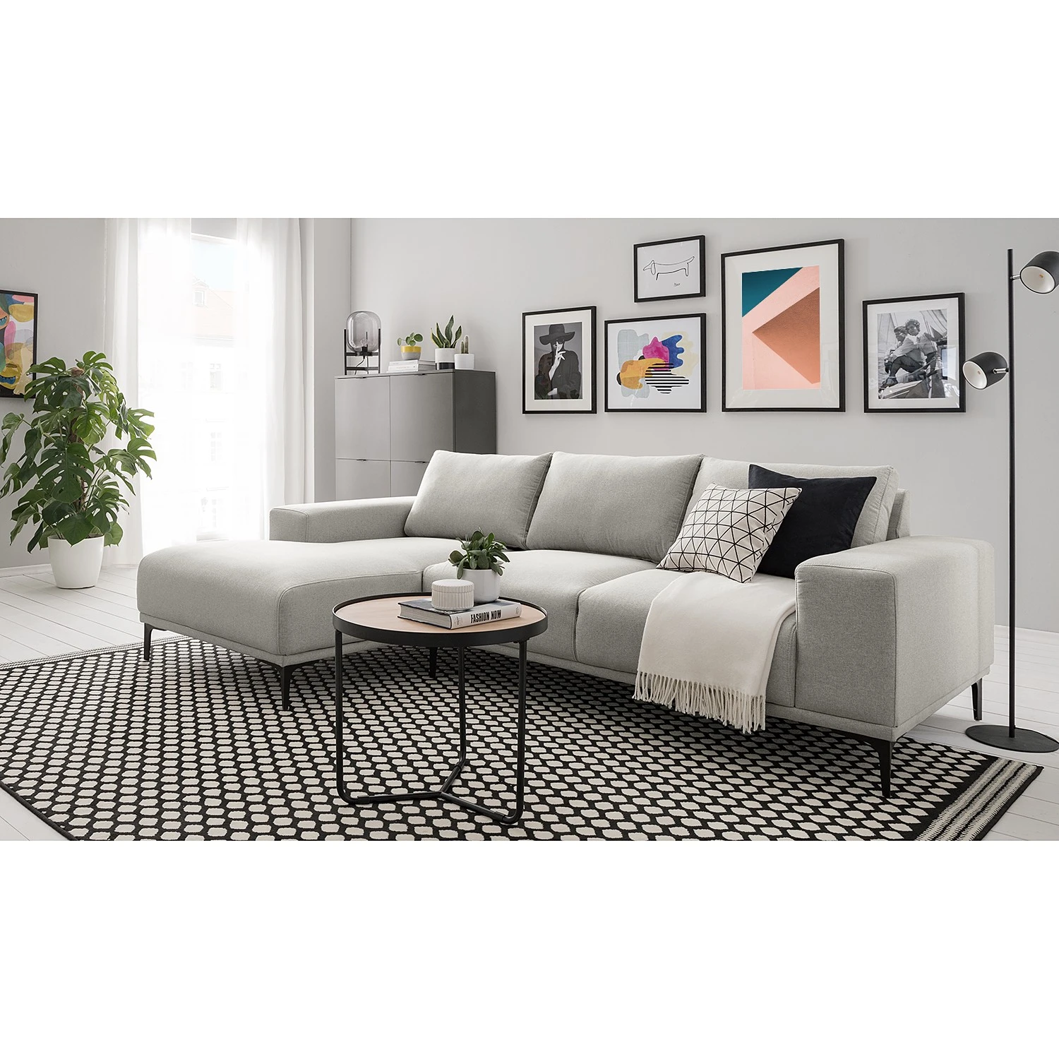 Fredriks Ecksofa CONNOLLY - Webstoff - Longchair davorstehend links 2 Fredriks Ecksofa CONNOLLY - Webstoff - Longchair davorstehend links – Bild 2