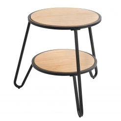 Mørteens Beistelltisch Beerse - Echtholzfurnier - Eiche / Schwarz