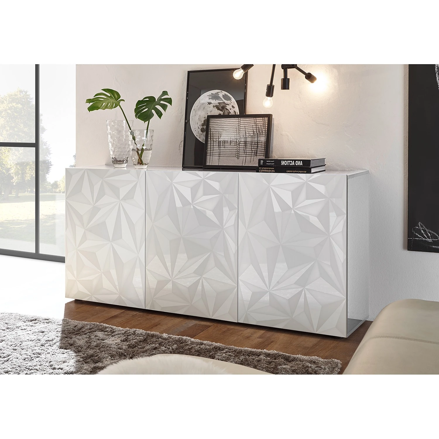 LC Spa Sideboard Prisma I - Hochglanz Weiß - Breite: 181 cm 2 LC Spa Sideboard Prisma I - Hochglanz Weiß - Breite: 181 cm – Bild 2