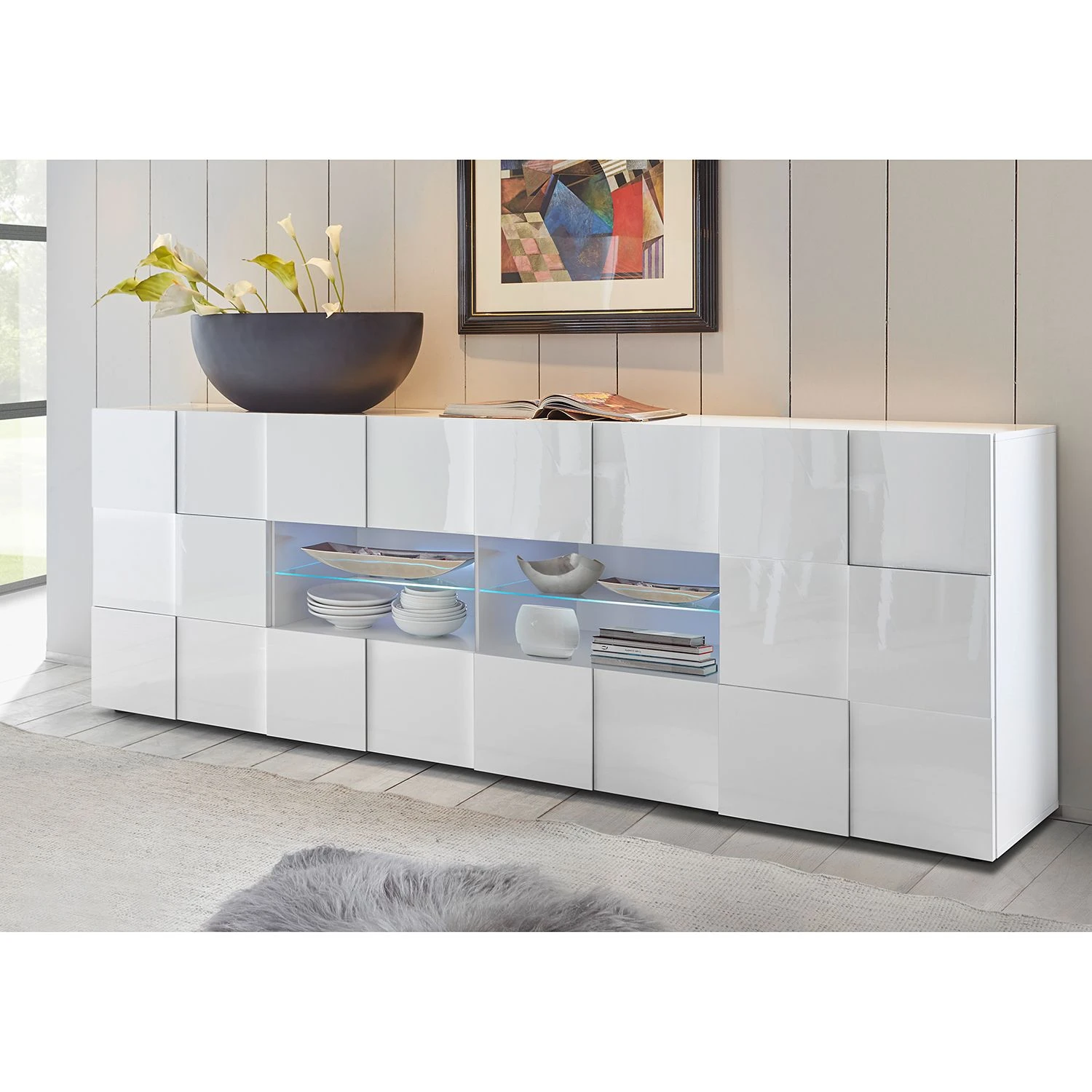 LC Spa Sideboard Dama III - Hochglanz Weiß 2 LC Spa Sideboard Dama III - Hochglanz Weiß – Bild 2