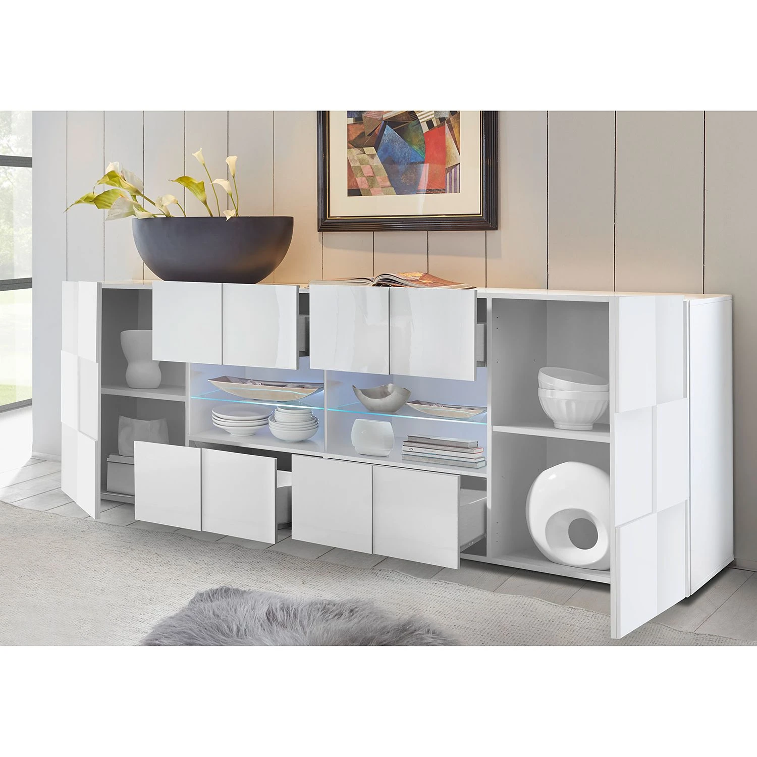 LC Spa Sideboard Dama III - Hochglanz Weiß 3 LC Spa Sideboard Dama III - Hochglanz Weiß – Bild 3