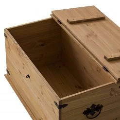 Maison Belfort Truhe Finca Rustica - Kiefer massiv - Kiefer Natur -Wohnzimmermöbel boutique en ligne 1000178021 200212 13141200026 DETAILS P000000001000178021