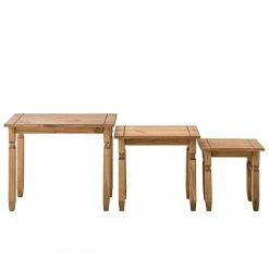 Maison Belfort Beistelltisch Finca Rustica (3er-Set) - Kiefer massiv - Kiefer Natur -Wohnzimmermöbel boutique en ligne 1000178023 200218 17122000002 DETAILS P000000001000178023