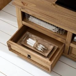 Maison Belfort TV-Lowboard Finca Rustica I - Kiefer massiv - Kiefer Natur -Wohnzimmermöbel boutique en ligne 1000178024 200511 14284800007 DETAILS P000000001000178024