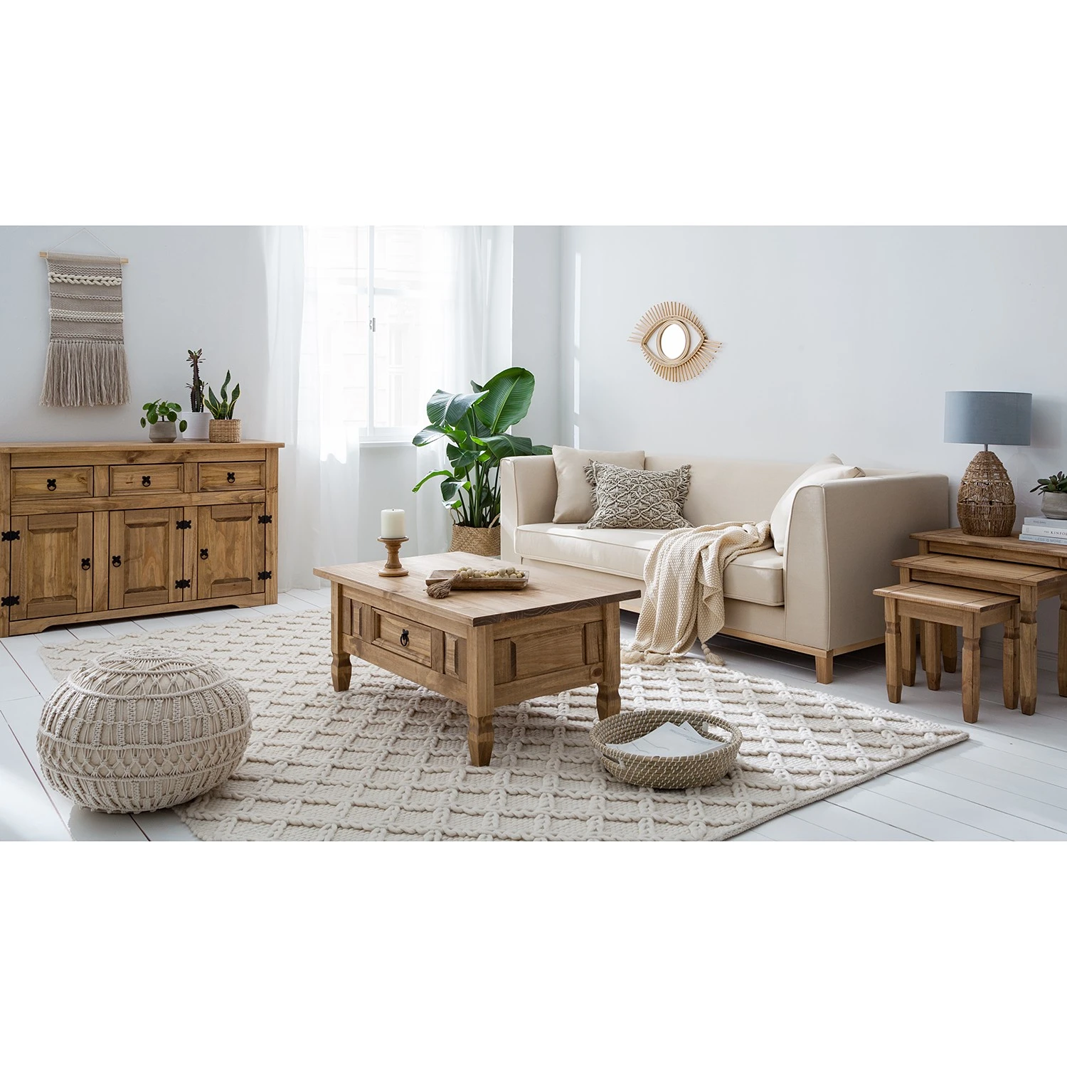 Maison Belfort Couchtisch Finca Rustica - Kiefer massiv - Kiefer Natur 2 Maison Belfort Couchtisch Finca Rustica - Kiefer massiv - Kiefer Natur – Bild 2