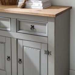 Maison Belfort Kommode Finca Rustica I - Kiefer massiv - Kiefer Grau -Wohnzimmermöbel boutique en ligne 1000178041 200511 13145500008 DETAILS P000000001000178041