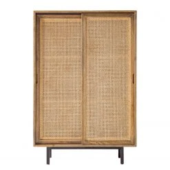 Ars manufacti Highboard Vina - Mango massiv / Wiener Geflecht - Mango / Schwarz -Wohnzimmermöbel boutique en ligne 1000178071 200323 13583400012 DETAILS P000000001000178071