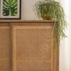 Ars manufacti Highboard Vina - Mango massiv / Wiener Geflecht - Mango / Schwarz -Wohnzimmermöbel boutique en ligne 1000178071 200324 13412500003 DETAILS P000000001000178071