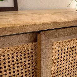 Ars manufacti Highboard Vina - Mango massiv / Wiener Geflecht - Mango / Schwarz -Wohnzimmermöbel boutique en ligne 1000178071 200324 13412500004 DETAILS P000000001000178071