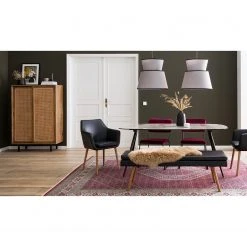 Ars manufacti Highboard Vina - Mango massiv / Wiener Geflecht - Mango / Schwarz -Wohnzimmermöbel boutique en ligne 1000178071 200702 15133300012 MOOD DETAILS P000000001000178071 mood