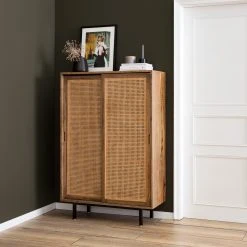 Ars manufacti Highboard Vina - Mango massiv / Wiener Geflecht - Mango / Schwarz -Wohnzimmermöbel boutique en ligne 1000178071 200702 15133400013 MOOD DETAILS P000000001000178071 mood