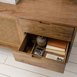 Ars manufacti Sideboard Vina I - Mango massiv / Wiener Geflecht - Mango / Schwarz -Wohnzimmermöbel boutique en ligne 1000178078 200317 14181500003 DETAILS P000000001000178078