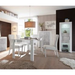 LC Spa Standvitrine Easy - Hochglanz Weiß / Beton Dekor -Wohnzimmermöbel boutique en ligne 1000178267 201029 08534800585 MOOD DETAILS P000000001000178267 mood