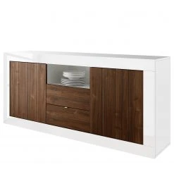 LC Spa Sideboard Urbino I - Nussbaum Dekor / Weiß