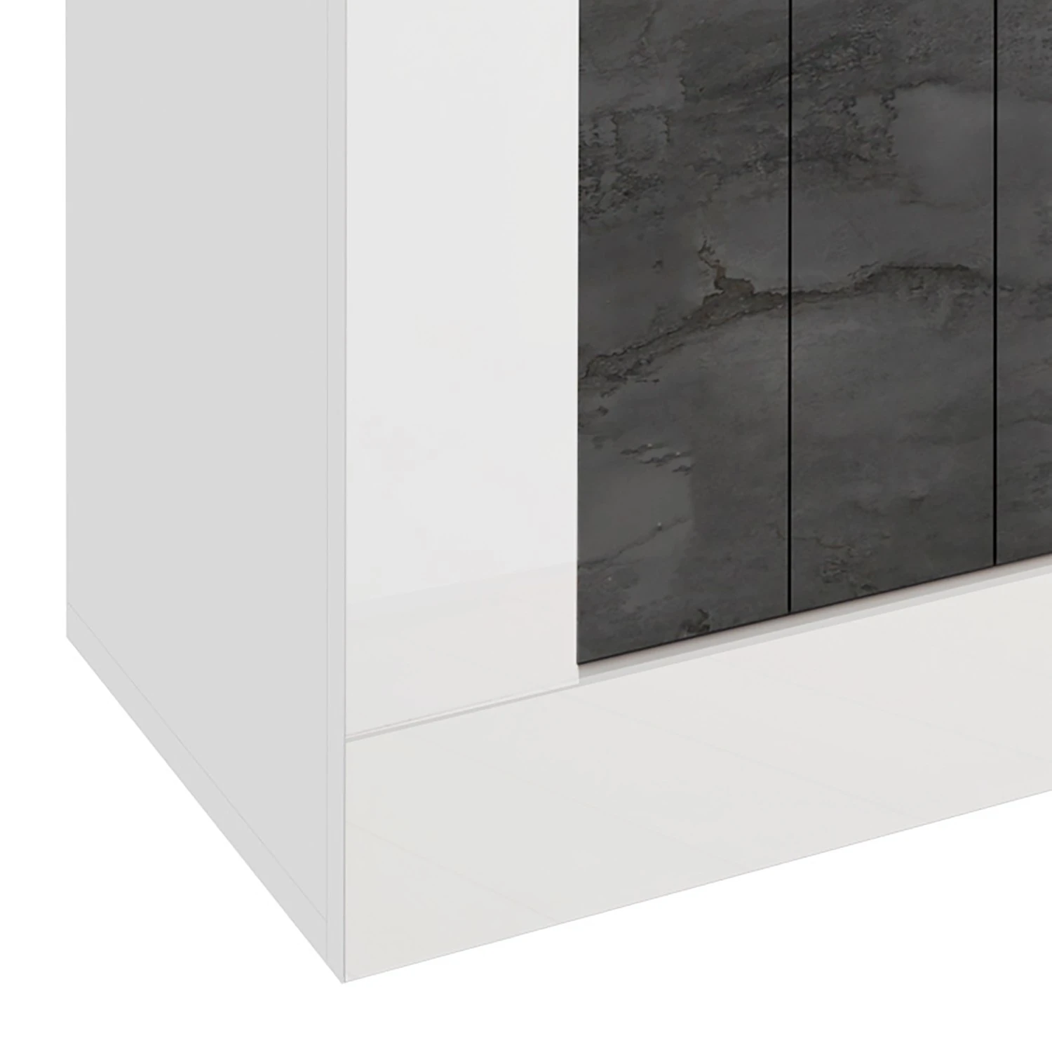 LC Spa TV-Lowboard Urbino - Hochglanz Weiß - Dunkelgrau / Weiß 5 LC Spa TV-Lowboard Urbino - Hochglanz Weiß - Dunkelgrau / Weiß – Bild 5