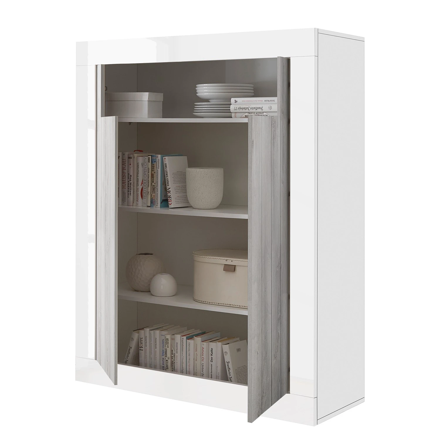 LC Spa Highboard Urbino - Hellgrau / Weiß 6 LC Spa Highboard Urbino - Hellgrau / Weiß – Bild 6