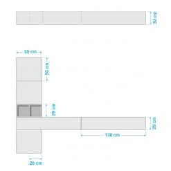 LC Spa Wohnwand Infinity III (7-teilig) - Weiß / Nussbaum dunkel Dekor -Wohnzimmermöbel boutique en ligne 1000178625 190807 06302800056 SKETCH DETAILS P000000001000178625 sketch