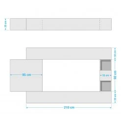 LC Spa Wohnwand Infinity VII (4-teilig) - Weiß / Beton Dekor -Wohnzimmermöbel boutique en ligne 1000178627 190807 06302800067 SKETCH DETAILS P000000001000178627 sketch
