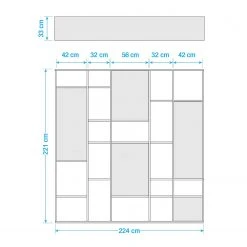 Loftscape Bücherregal Emporior VII - Cremeweiß - Breite: 224 cm 5 Loftscape Bücherregal Emporior VII - Cremeweiß - Breite: 224 cm -Wohnzimmermöbel boutique en ligne 1000178971 190801 08301600018 SKETCH DETAILS P000000001000178971 sketch