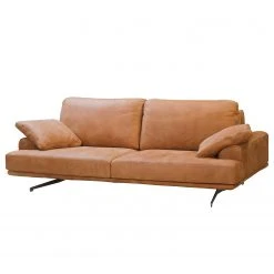 Ars manufacti Sofa Hendra I (3-Sitzer) - Echtleder - Cognac