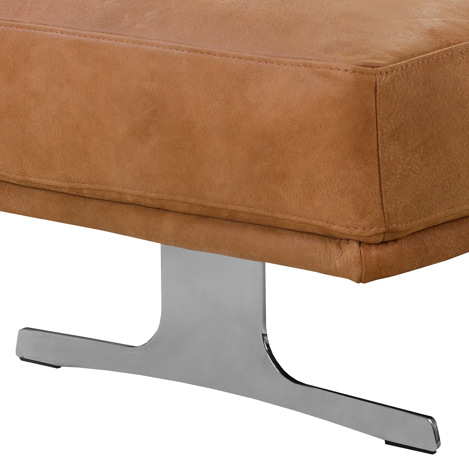 Ars manufacti Polsterhocker Hendra I - Echtleder - Cognac 6 Ars manufacti Polsterhocker Hendra I - Echtleder - Cognac – Bild 6