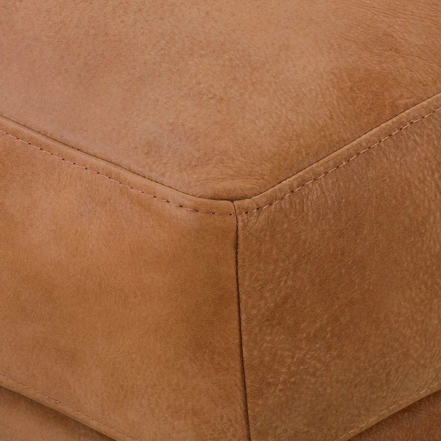 Ars manufacti Polsterhocker Hendra I - Echtleder - Cognac 7 Ars manufacti Polsterhocker Hendra I - Echtleder - Cognac – Bild 7