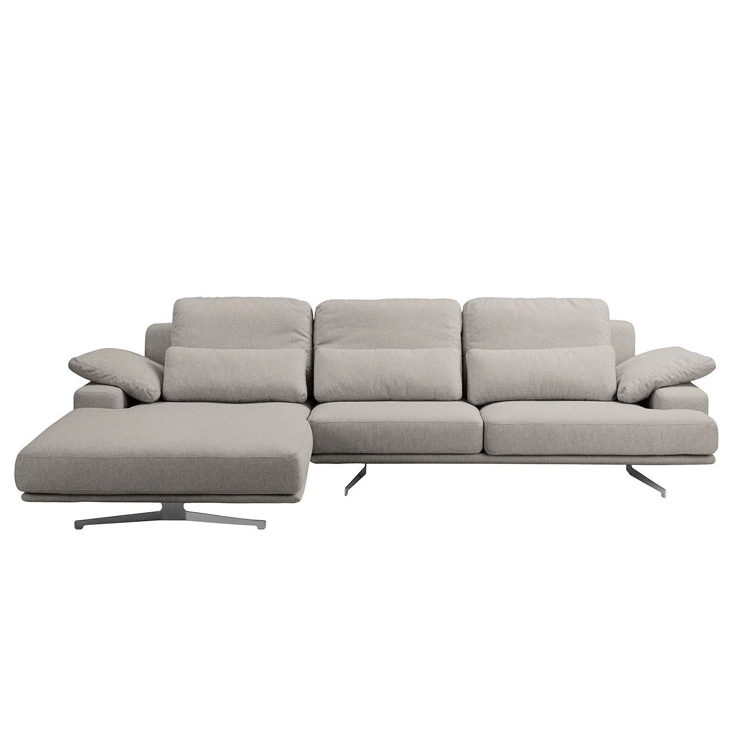Fredriks Ecksofa Lurrip II - Webstoff - Webstoff Delea: Grau - Longchair davorstehend links 2 Fredriks Ecksofa Lurrip II - Webstoff - Webstoff Delea: Grau - Longchair davorstehend links – Bild 2