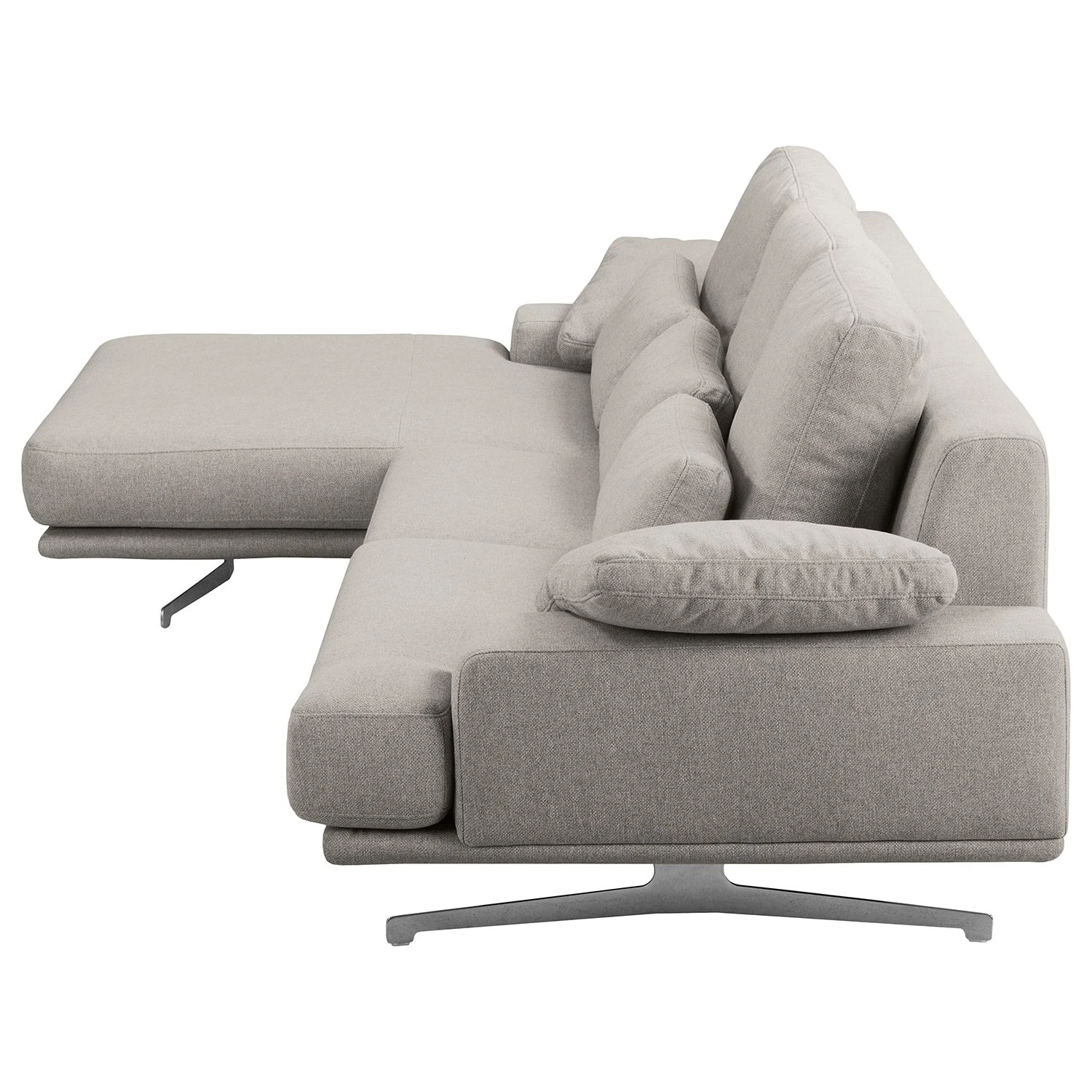 Fredriks Ecksofa Lurrip II - Webstoff - Webstoff Delea: Grau - Longchair davorstehend links 4 Fredriks Ecksofa Lurrip II - Webstoff - Webstoff Delea: Grau - Longchair davorstehend links – Bild 4