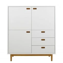 Tenzo Highboard Svea - Weiß / Eiche Dekor -Wohnzimmermöbel boutique en ligne 1000179428 190724 06293500224 DETAILS P000000001000179428
