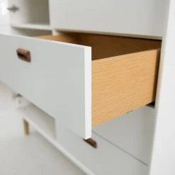 Tenzo Highboard Svea - Weiß / Eiche Dekor -Wohnzimmermöbel boutique en ligne 1000179428 190724 06293500226 DETAILS P000000001000179428