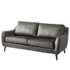 Jack & Alice Sofa Tennyson (3-Sitzer) - Samt - Grau
