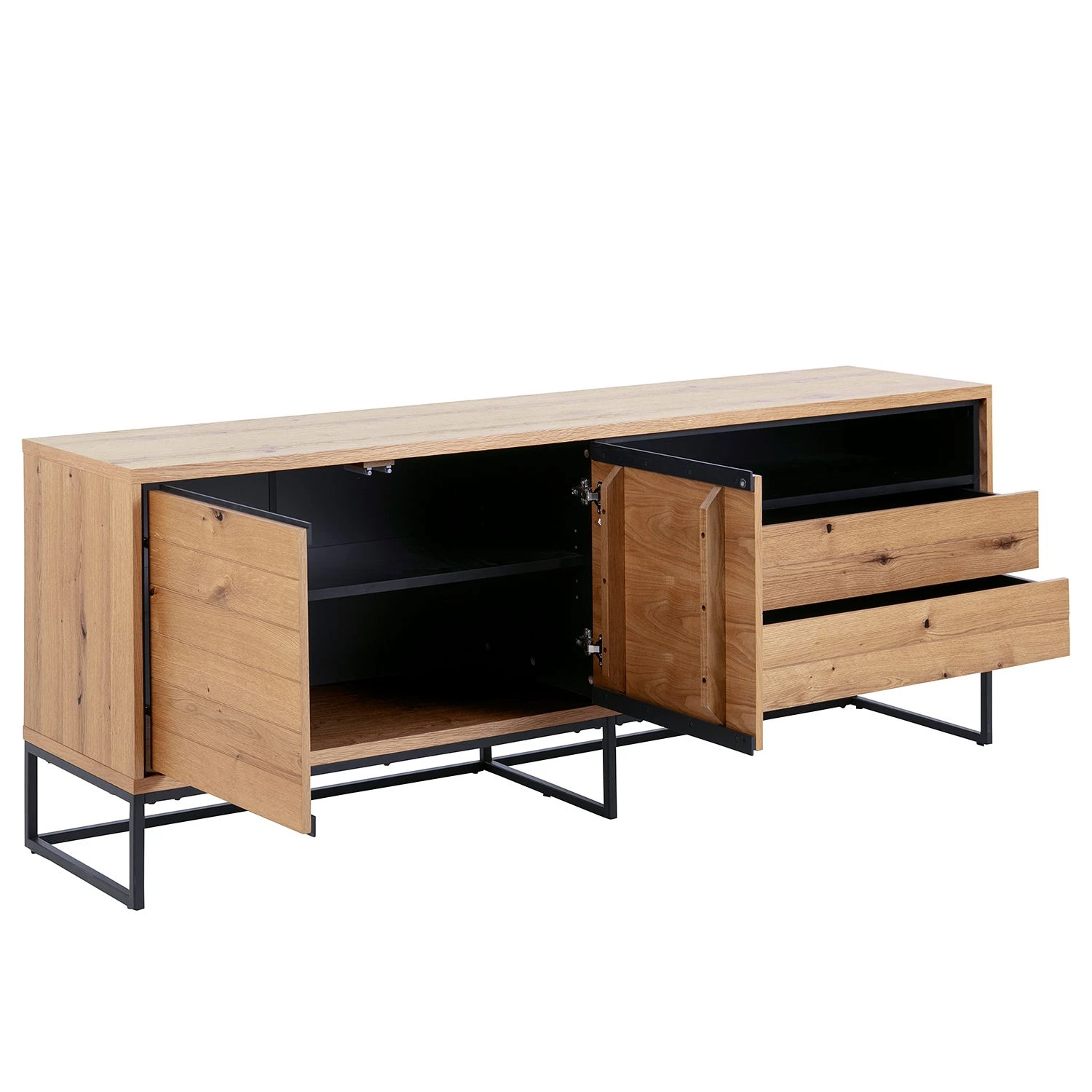 Red Living Sideboard Frahan I - Wildeiche / Schwarz 6 Red Living Sideboard Frahan I - Wildeiche / Schwarz – Bild 6