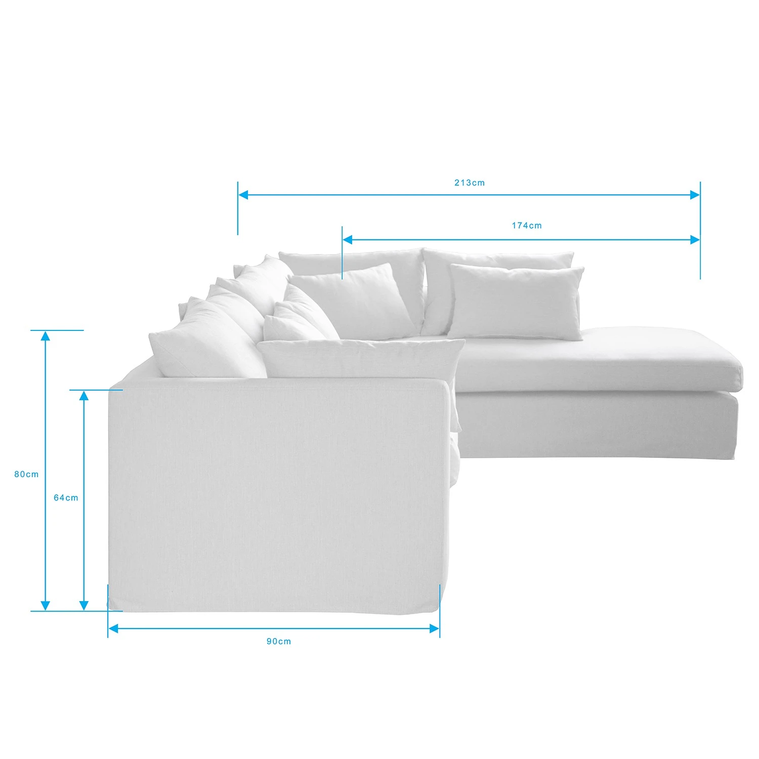 Maison Belfort Ecksofa Breves - Flachgewebe - Beige - Ottomane davorstehend links 12 Maison Belfort Ecksofa Breves - Flachgewebe - Beige - Ottomane davorstehend links – Bild 12