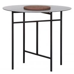 Ars manufacti Beistelltisch Fylo - Metall / Altholz massiv - Schwarz - Höhe: 51 cm