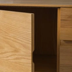 Ars Natura Sideboard Nozza II - Echtholzfurnier - Eiche / Schwarz -Wohnzimmermöbel boutique en ligne 1000182814 200214 14501900007 DETAILS P000000001000182814