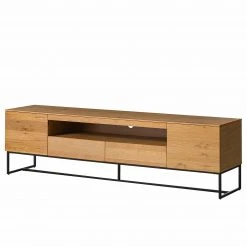 Ars Natura TV-Lowboard Nozza II - Echtholzfurnier - Eiche / Schwarz -Wohnzimmermöbel boutique en ligne 1000182822 200318 13582100004 DETAILS P000000001000182822