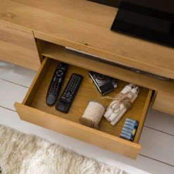 Ars Natura TV-Lowboard Nozza II - Echtholzfurnier - Eiche / Schwarz -Wohnzimmermöbel boutique en ligne 1000182822 200324 08204400003 DETAILS P000000001000182822