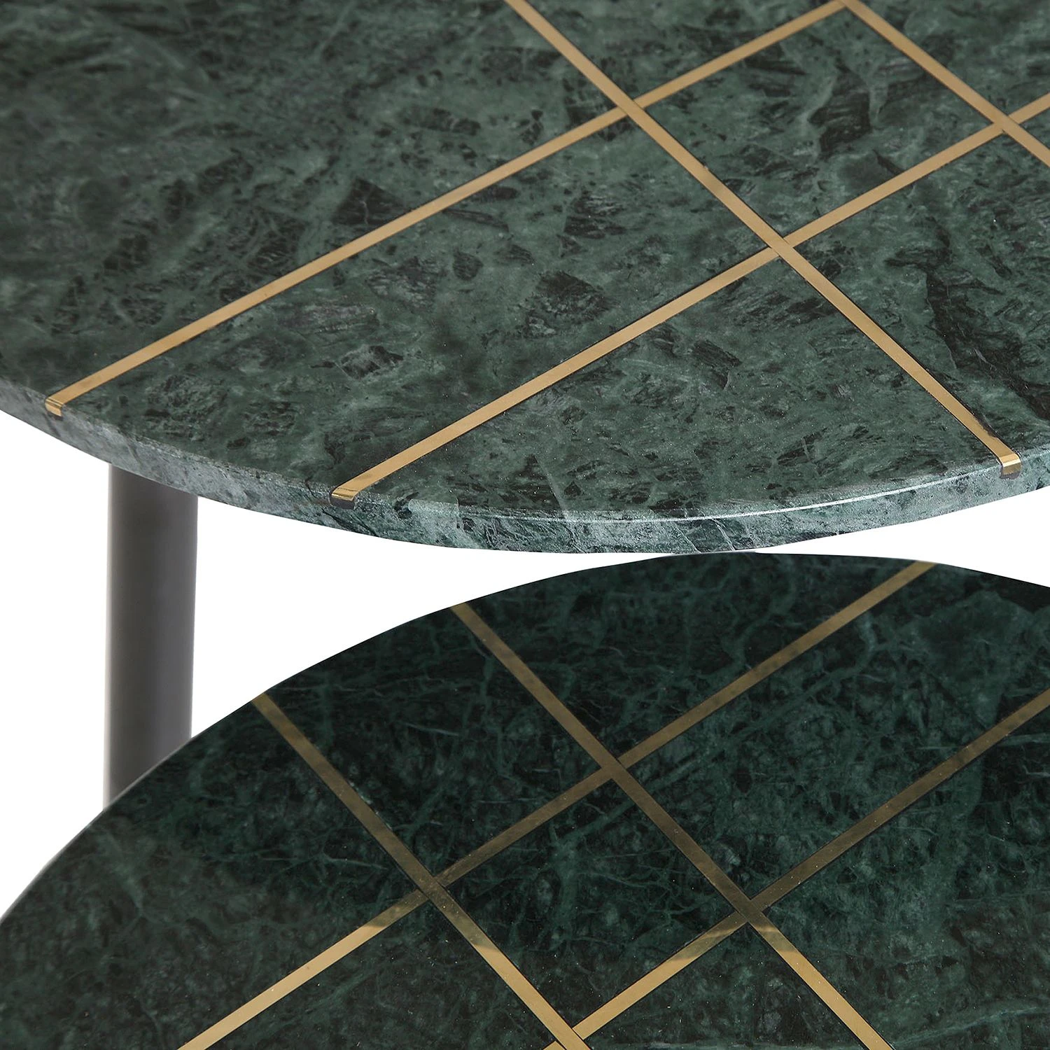 Jack & Alice Beistelltisch Marbollo III (2-teilig) - Marmor / Metall - Grün / Gold 5 Jack & Alice Beistelltisch Marbollo III (2-teilig) - Marmor / Metall - Grün / Gold – Bild 5