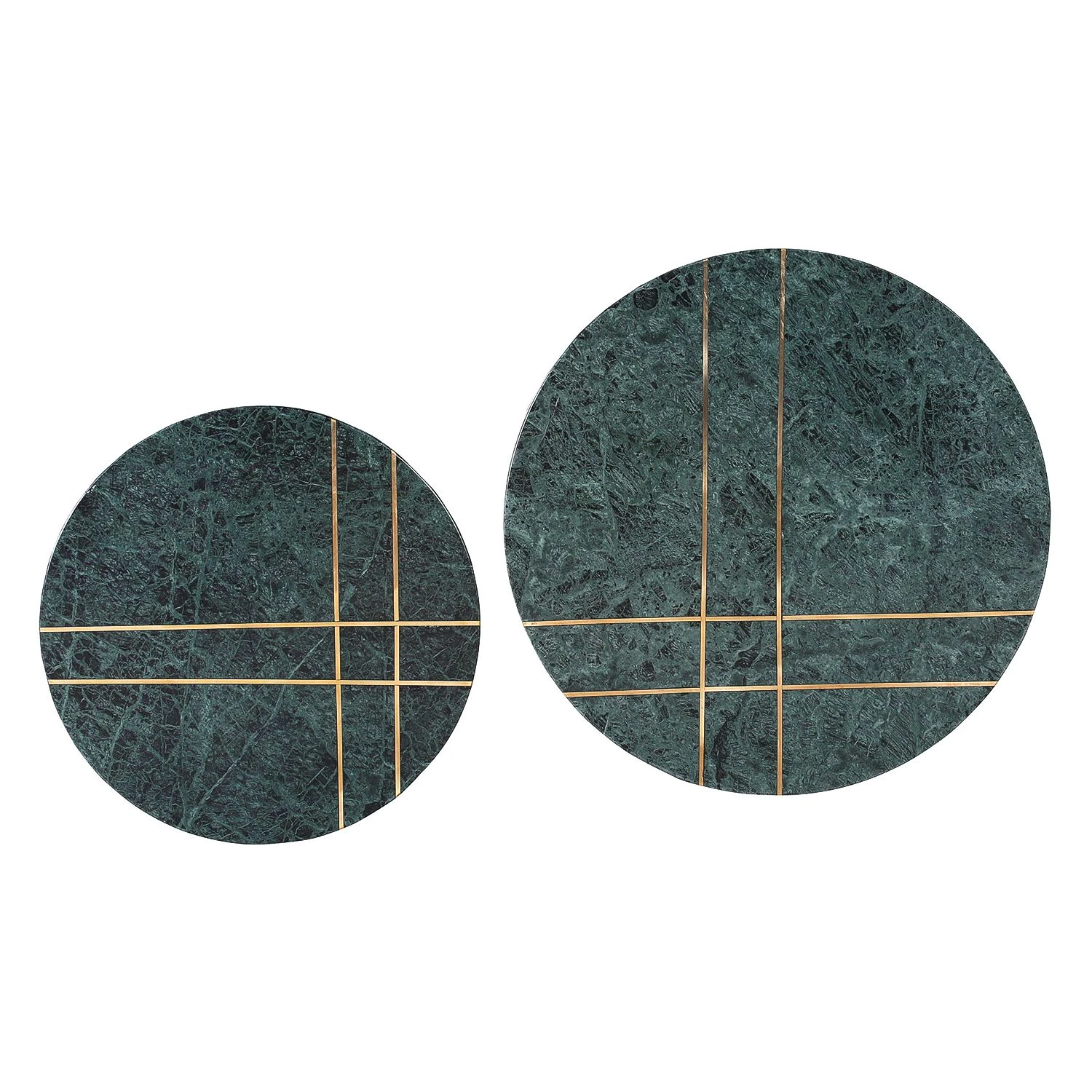 Jack & Alice Beistelltisch Marbollo III (2-teilig) - Marmor / Metall - Grün / Gold 6 Jack & Alice Beistelltisch Marbollo III (2-teilig) - Marmor / Metall - Grün / Gold – Bild 6