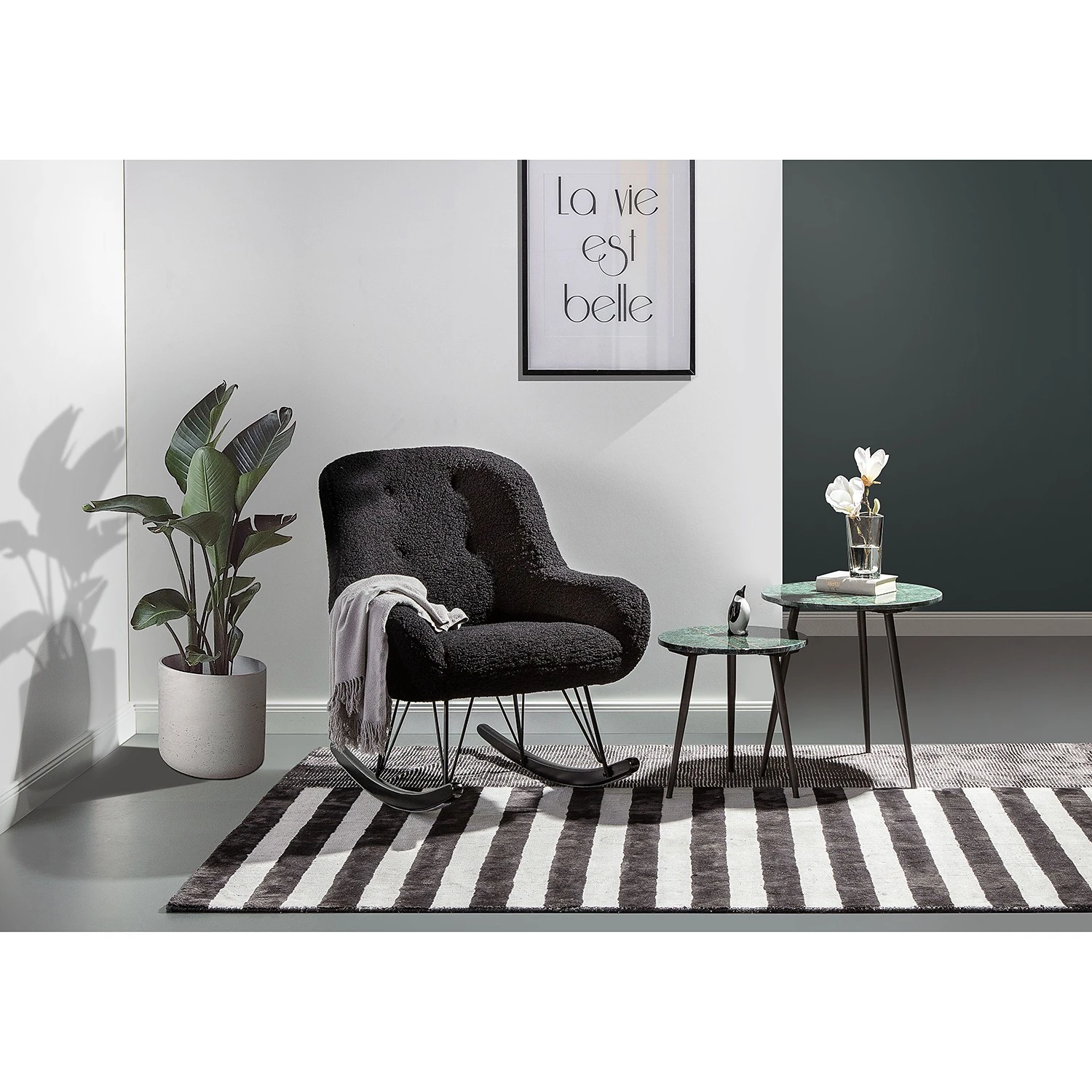 Jack & Alice Beistelltisch Marbollo III (2-teilig) - Marmor / Metall - Grün / Gold 2 Jack & Alice Beistelltisch Marbollo III (2-teilig) - Marmor / Metall - Grün / Gold – Bild 2