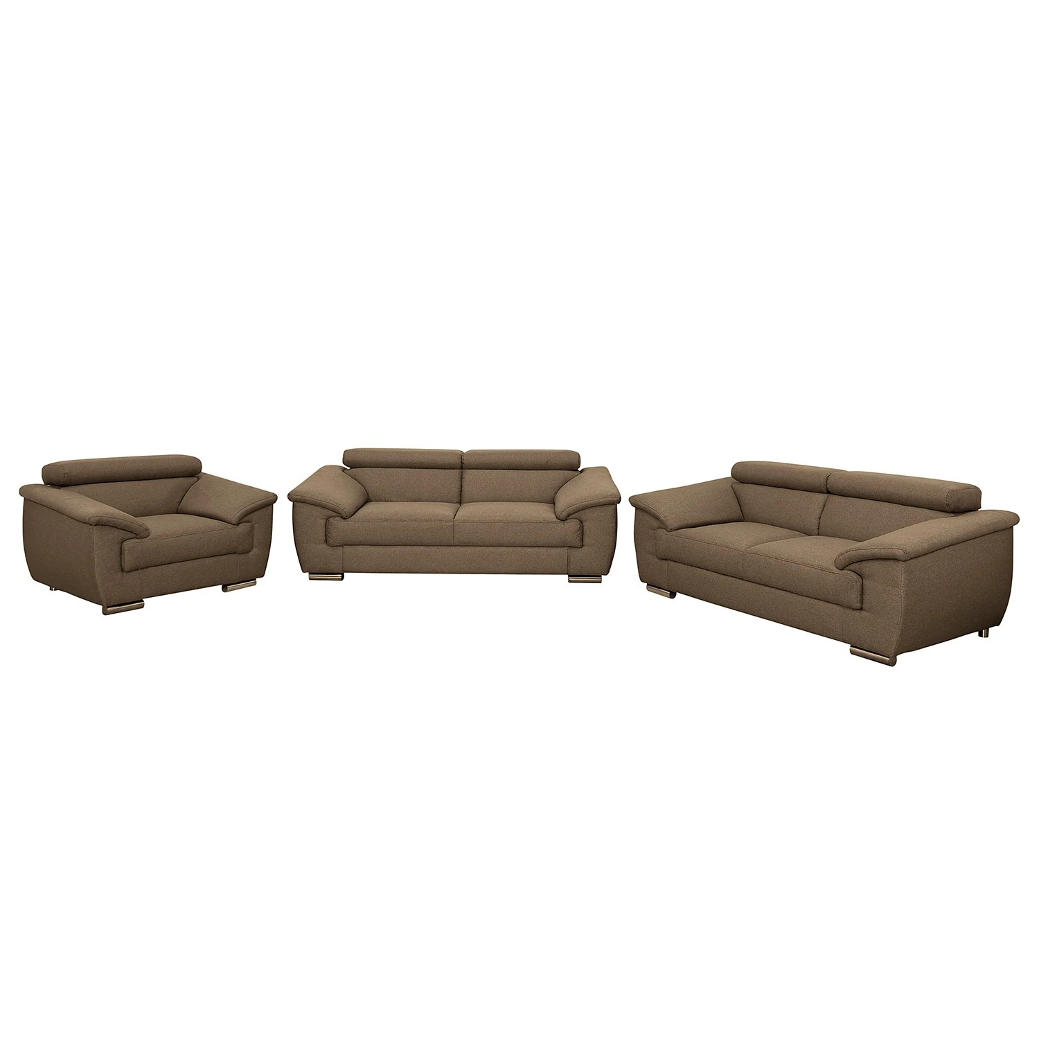 Modoform Polstergarnitur Swaine (3-2-1) - Webstoff - Sandgrau 1 Modoform Polstergarnitur Swaine (3-2-1) - Webstoff - Sandgrau