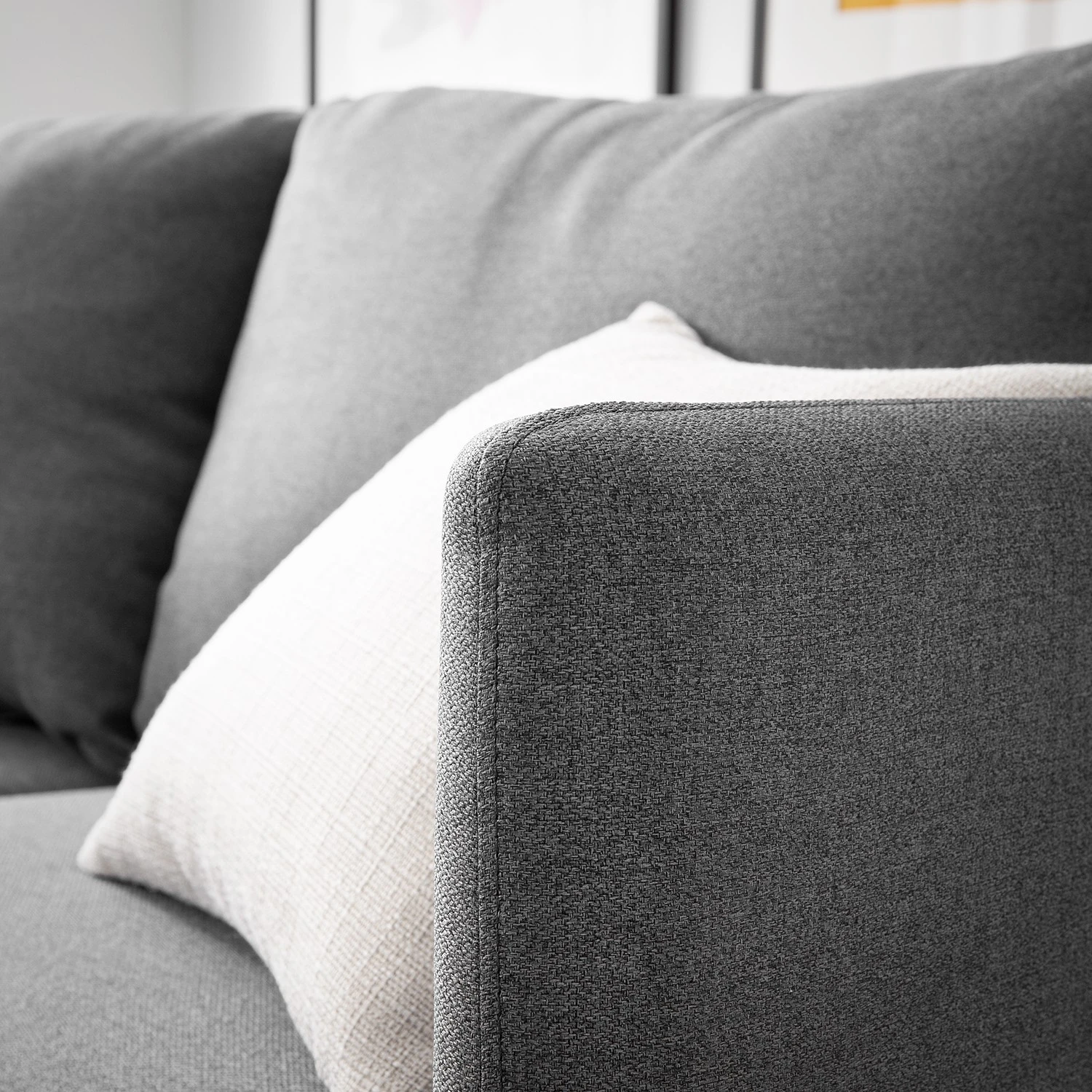 Fredriks Ecksofa Pratt - Webstoff - Dunkelgrau - Longchair davorstehend rechts 5 Fredriks Ecksofa Pratt - Webstoff - Dunkelgrau - Longchair davorstehend rechts – Bild 5