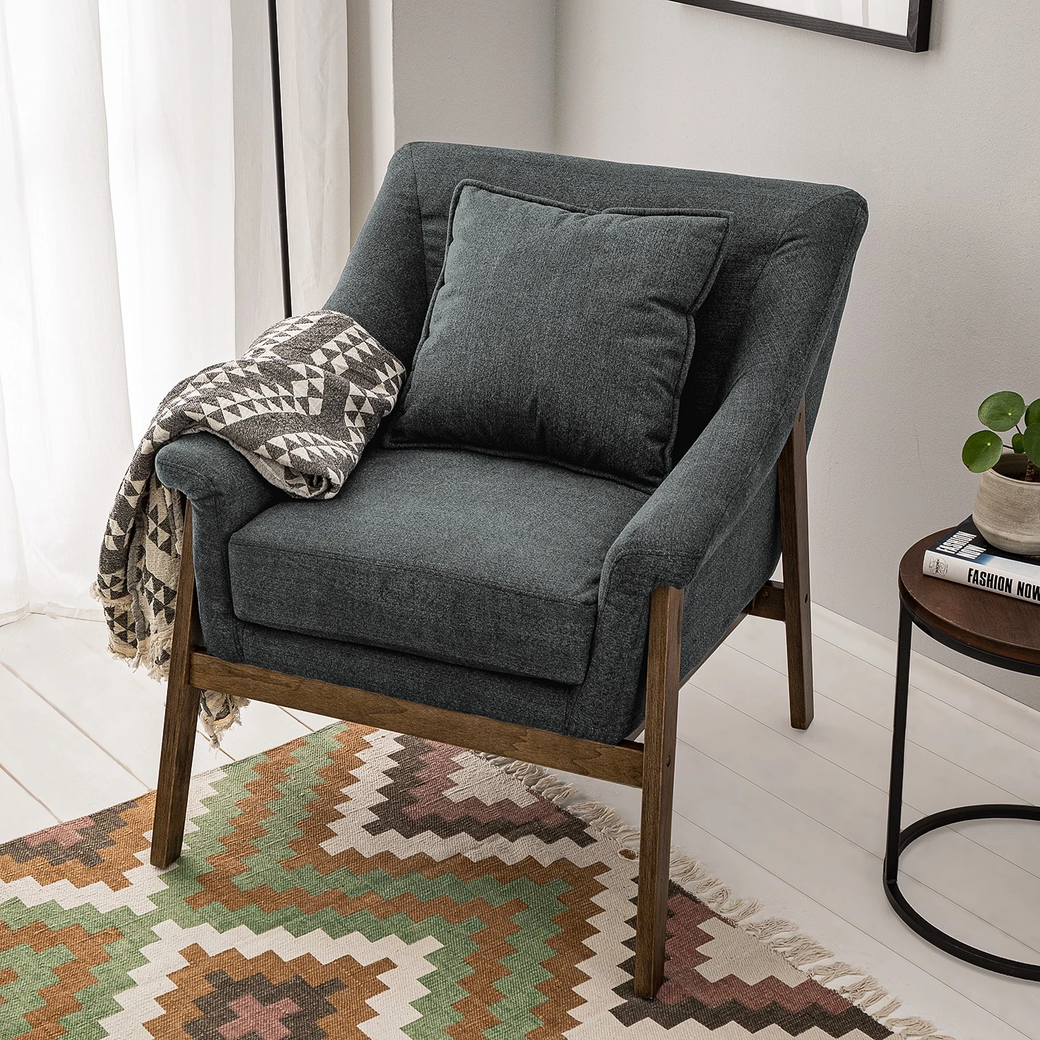 Ars Natura Sessel Burgen - Baumwolle - Grau 3 Ars Natura Sessel Burgen - Baumwolle - Grau – Bild 3