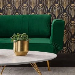 Jack & Alice Schlafsofa Behram III - Samt - Dunkelgrün -Wohnzimmermöbel boutique en ligne 1000183953 200408 21120600006 DETAILS P000000001000183953