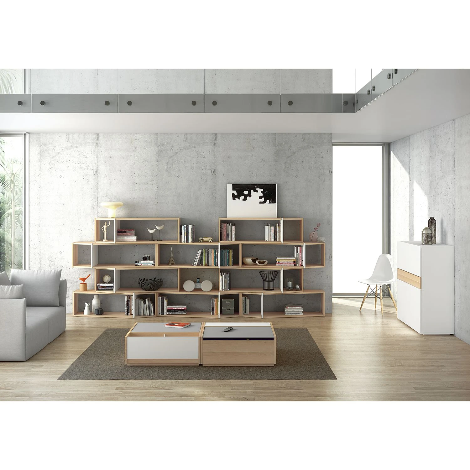 Temahome Regal One II - Eiche / Weiß 3 Temahome Regal One II - Eiche / Weiß – Bild 3